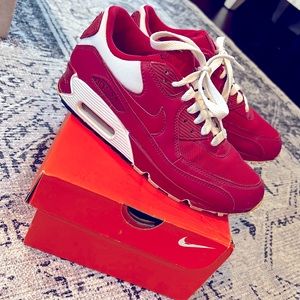 Used rare red Nike Air Max sneakers!